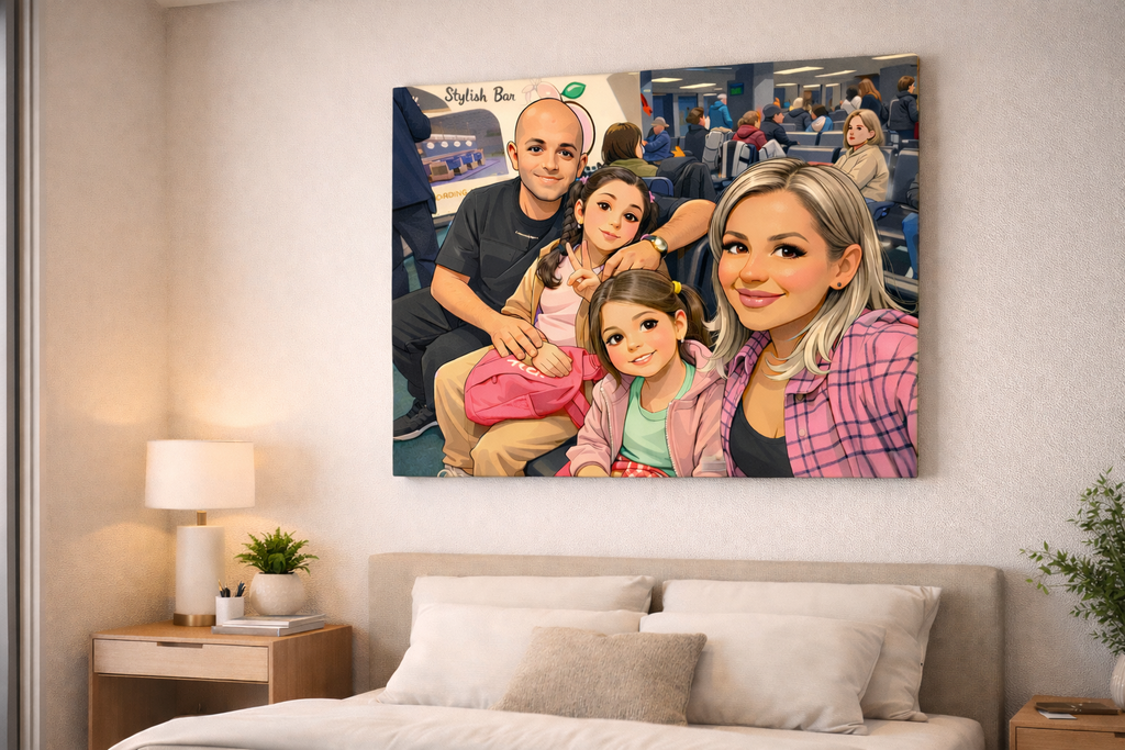 Canvas Caricaturizat - Familie