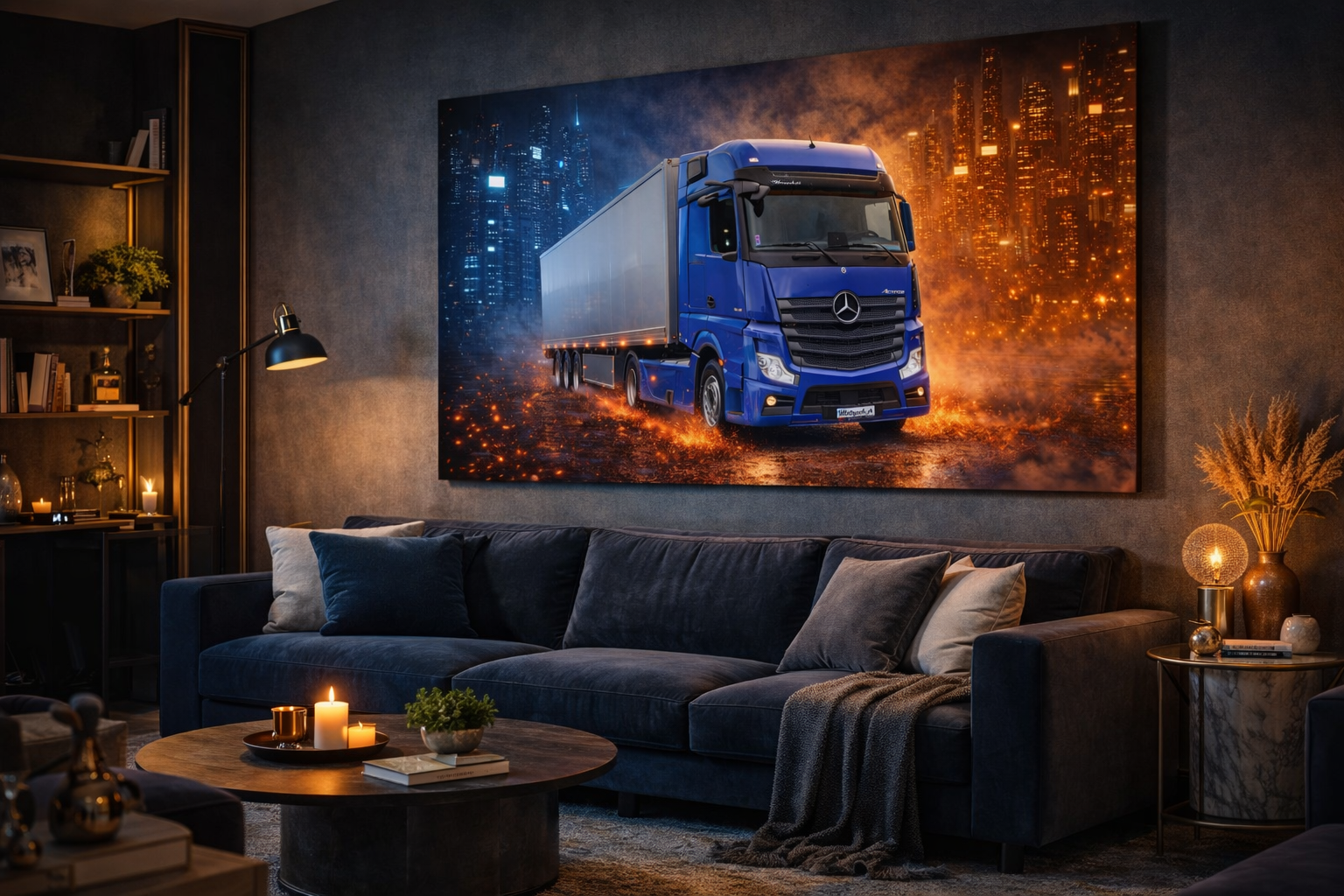 Canvas Stilizat Tir Mercedes